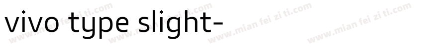 vivo type slight字体转换